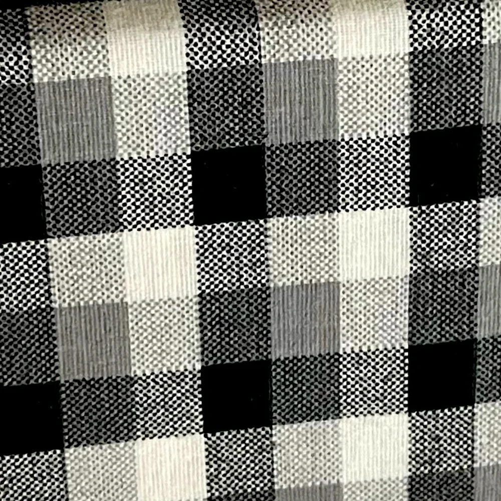 Kate Spade ♠️ KING Sheet Set Black Gray White Plaid Flannel 100% Cotton